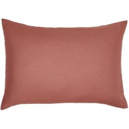 Taie d'oreiller rectangle 100% coton 50 x 70 cm essential - orange terracotta