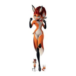 Figurine en carton Rena Rouge - Miraculous Ladybug et Chat + une mini-figurine- h 156 cm