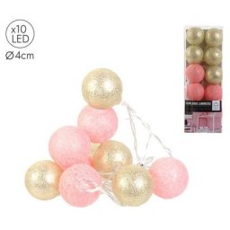 Guirlande Boule 10 Led Rose Dore 4x192cm 8 8 - rose dore