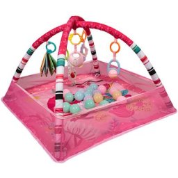 Yongqing - Tapis de gymnastique pour bébé carré avec 18 boules océaniques rose + divers