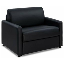 Fauteuil day convertible système express 70cm matelas 16cm polyuréthane noir - -