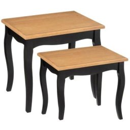 Lot de 2 tables café Chrysa Noir Atmosphera