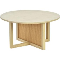 Table basse fixe Table basse ronde, avec insert en rotin, diamètre cm, diamètre 80