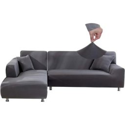 Leisei - Housse de Canapé d'angle Extensible , Housse de Canapé Élastique en Forme de Revêtement de