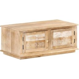 Table basse 90x49x37 cm Bois de manguier massif Vidaxl Brun