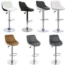Tabouret Bar, Lot de 2, Chaise Haute de Cuisine, Surface en similicuir, Repose-pieds, Hauteur