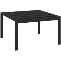 Table basse de salon, Table Café, de jardin noir 60x60x35 cm acier OIB4121E - Noir