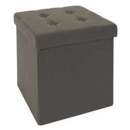 Coffre Pouf Pliable Eleonor Gris