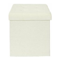 Coffre Pouf Pliable Eleonor Beige