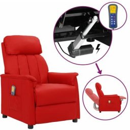 Fauteuil relax inclinable releveur Fauteuil de massage - Fauteuil de Relaxation Bordeaux Similicuir