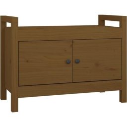 Banc d'entrée Marron miel 80x40x60 cm Bois de pin massif vidaXL - marron miel
