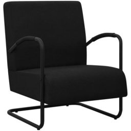 Fauteuil Noir Tissu Vidaxl Black