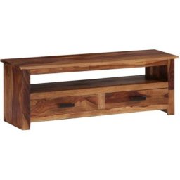 Meuble tv 118x30x40 cm Bois massif Vidaxl Brun