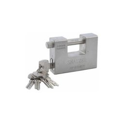 Cadenas Exterieur Ultra Robuste 1kg avec 5 Clés (Lot de 1) - Gros Cadenas Monobloc en Acier Solide