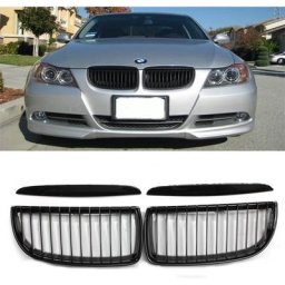 2 pièces voiture avant gauche et droite centrale calandre gril noir brillant pour bmw E90 série 3