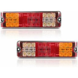 2 Pcs Feux Arrière Remorque led 12V Homologué e Éclairage Arrière de Voiture étanche, 5 fonctions