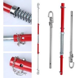 Barre de remorquage sécurité automobile avec collier à ressort 3pcs 1,8m 2000Kg - Argent - Randaco