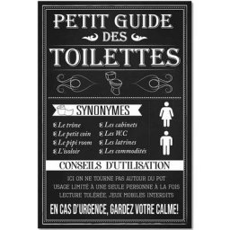 Zen Et Ethnique - Cadre en toile Règles des toilettes