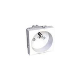 Schneider Electric - Prise de courant 2P+T 16A a vis blanc polaire mécanisme 45x45mm sans support