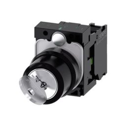 3SU1100-4BF11-1BA0 Commutateur à clé collerette plastique noir, gris 1 x 90 ° décrochage par clef 1