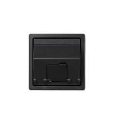 Support Simon 73 loft Pour Avec 1 Connecteur RJ45 Graphite
