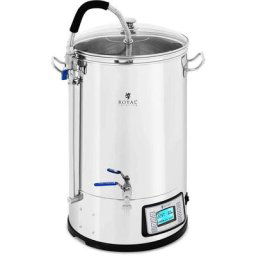 Cuve Brassage Bière Maison Inox Pompe De Recirculation Home Brew Écran LCD 30L - Argent