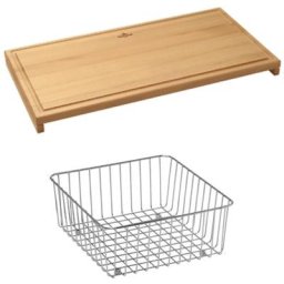 Villeroy&boch - Lot d accessoires villeroy et boch planche à découper et panier en inox taille 2