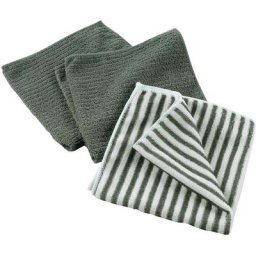 1001kdo Hygiene&beaute - 3 Torchons microfibre Cuistot Kaki