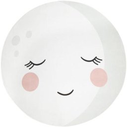 Paco Home - Tapis Rond Chambre Enfant Tapis De Jeux Tapis Bébé Motif Lune Blanc Cassé Blanc 150 cm