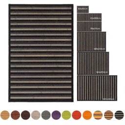 Tapis de salon en bambou noir 140x200cm