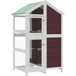 Vidaxl - Maison à oiseaux moka 97x81x152 cm bois massif de pin Mocha