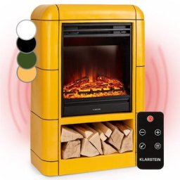 Klarstein - Dukono Cheminée électrique 1800 w Flammes led radiateur soufflant minuterie