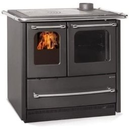 Nordica Extraflame - Poele a' bois La Sovrana Easy Evo 2.0 en acier anthracite Poele 9,2 kW 215 m