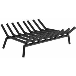 Unho - Grille de cheminée Bois de chauffage Porte-bûches Fonte de fer Intérieur Poêle à bois