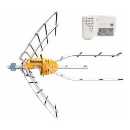TELEVES 148921 Antenne TV Rateau Terrestre Ellipse UHF (C21-48) G 38dBi LTE700 + Alimentation 12V
