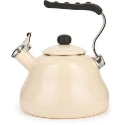 La Cafetière - la cafetiere lceketcre Bouilloire de cuisinière, émail, 2 litres, crème