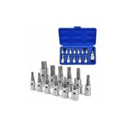 13 pièces Torx Bit Socket Set T8-T70 S2 Clés à Douille Hexagonales En Acier Torx Socket Shank Outil