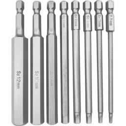 Lot De 8 Embouts Hexagonal Tournevis Bit Set, Embout De Vissage Magnetique 100Mm Long Hexagonal