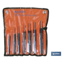 Cofan - Ensemble de 7 pièces de chasse-goupilles cylindriques Fabriqué en acier au chrome vanadium