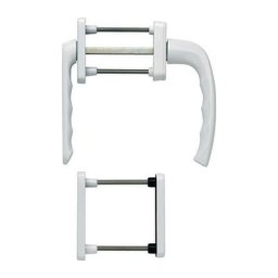Set poignée ny 099KH/961N/U10/... Alu.F9016 63-73mm carré.7mm Hoppe
