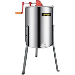 Vevor - Extracteur Manuel De Miel Acier Inoxydable Quatre Cadres, Apiculture