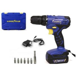 Goodyear - Perceuse-Visseuse sans fil 12V + Batterie Lithium 1,3Ah Éclairage led GY2112D