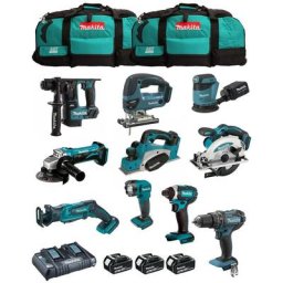 Kit MK1003 (DHP482+ DTD152+ DHR171+ DGA452+ DJR183+ DBO180+ DJV180+ DSS610+ DML815+ DKP180+ 3x3,0Ah