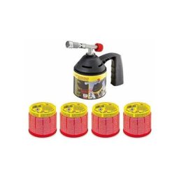Rothenberger - Lot lampe à souder + 4 cartouches c 200 anti-fuite rohtenberger