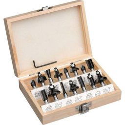 Set de coupe 15 pièces pour défonceuses - Kwb By Einhell