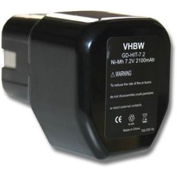 Batterie remplacement pour Hitachi EB712S, EB714S, 325292 pour outil électrique (2100mAh NiMH 7,2V)