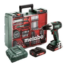 Perceuse-visseuse sans fil bs 18 lt 2x2Ah + atelier mobile Metabo