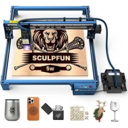 S30 Machine de gravure laser, laser engraver and cutter avec Carte mère de 32 bits, assistant d'air