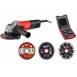 Lot MILWAUKEE Meuleuse + Forets diamants M14 + Disques - 4932478546