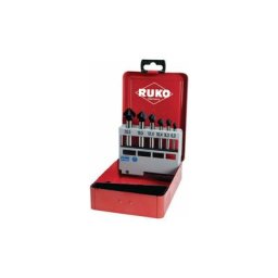 Jeu d'embouts à chanfreiner din 335C 90GrExt 63-205mm hss TiAlN 6 unités .Boite métal Ruko